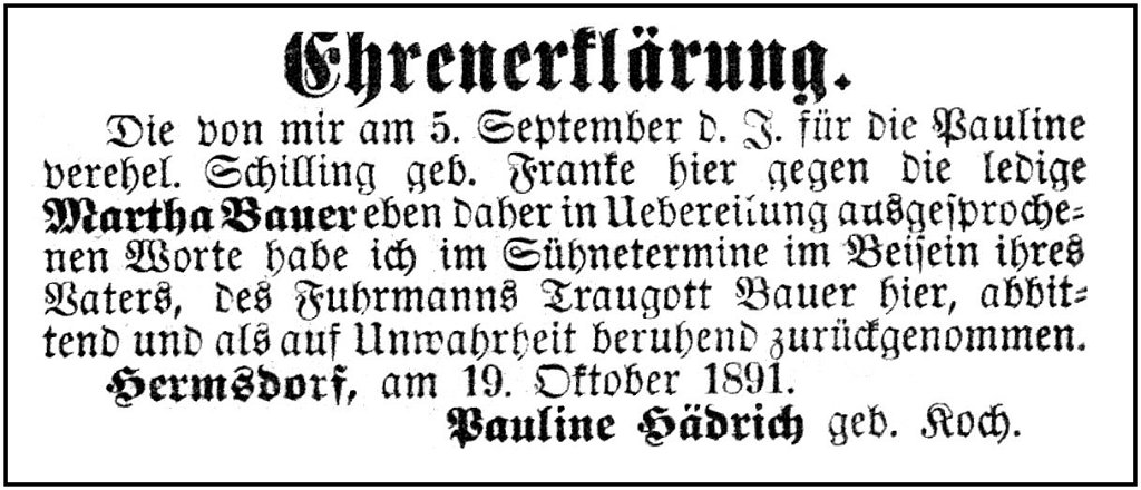 1891-10-19 Hdf Ehrenerklaerung